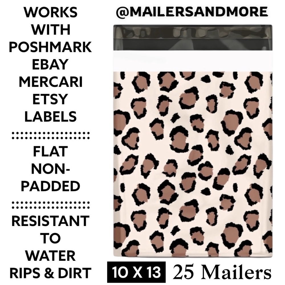 25 10X13 Poly Mailers Leopard Shipping Envelopes Bags PRICE IS FIRM - Picture 2 of 8